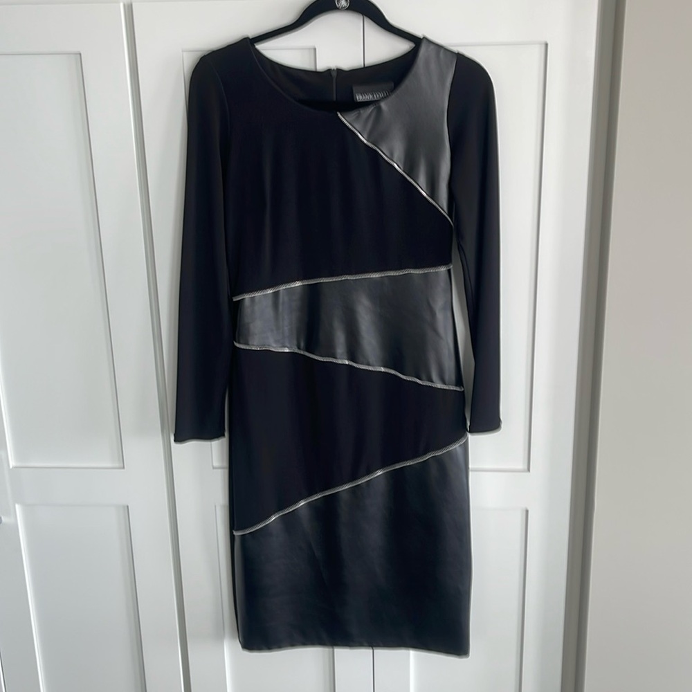 Frank Lyman Design Black Sheath Long Sleeve Dress